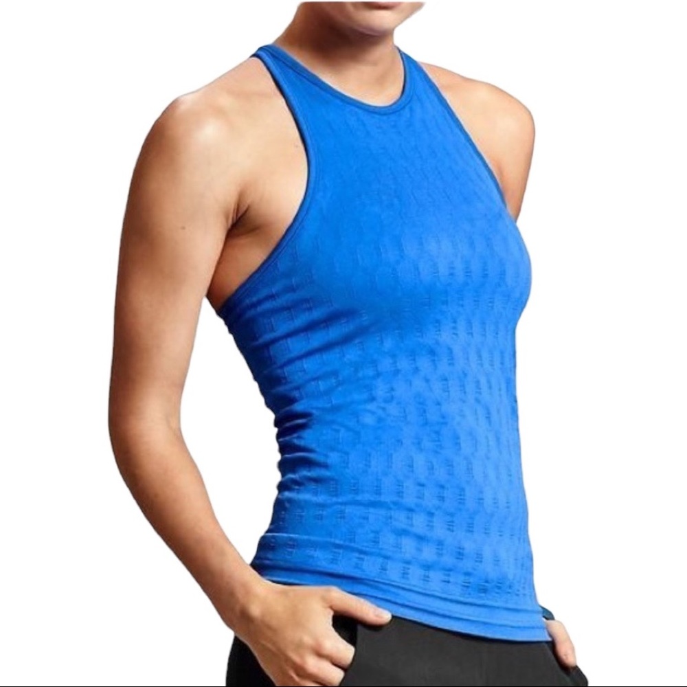 ATHLETA Renee Textured Compression Tank in Royal Blue - SZ MEDIUM